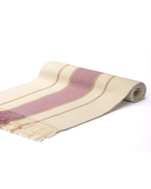 Camino de mesa beige palorosa y café