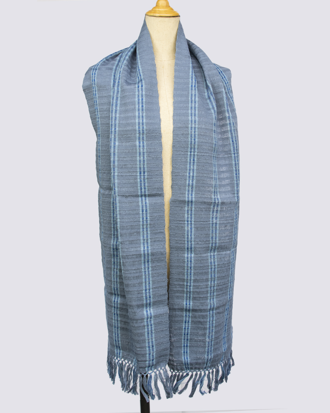 Bufanda de algodón unisex Celeste - Imagen 2