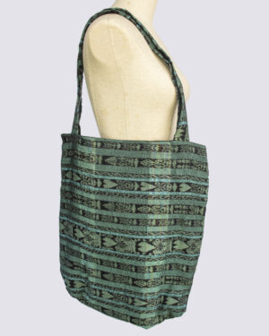 Bolsa de compras compacta ultraligera verde natural