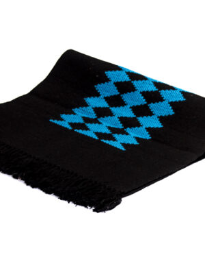 Camino de mesa negro y azul