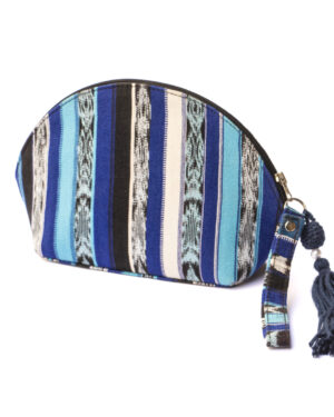 Cosmetiquera tela típica azul